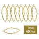 thumbnail image 3 of Uxcell 40Pcs Aleación de Pendientes de Bisel Abierto, Colgante de Marco Hueco de Hoja, Dorado, 3 of 6