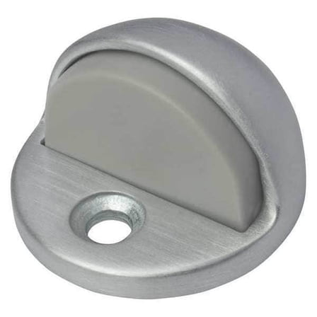 Rockwood Dome Door Stop, Cast Brass, Gray, 1-1/8"H x 1-3/4"W 440.26D