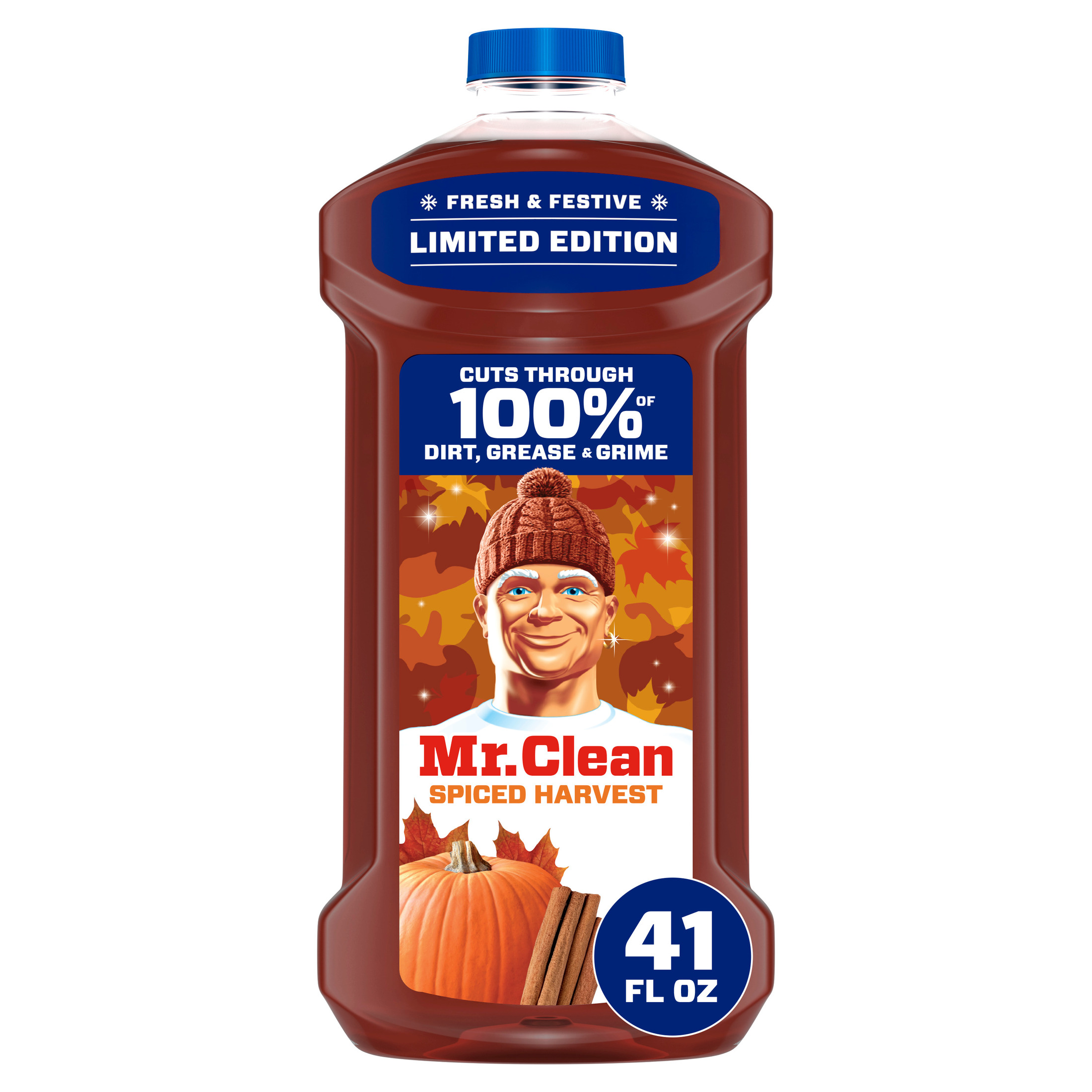 Mr. Clean All Purpose Cleaner, Floor Cleaner, Mop Soap, Cleaning Liquid, Spiced Harvest, Pumpkin, 41 fl oz