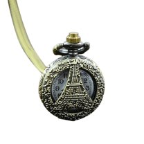 UDIYO Retro Vintage Steampunk Quartz Necklace Carving Pendant Chain Clock Pocket Watch