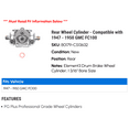 thumbnail image 2 of Rear Wheel Cylinder - Compatible with 1947 - 1950 GMC FC100 1948 1949, 2 of 2