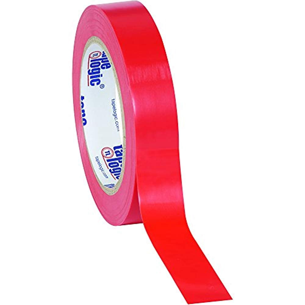 Tape Logic Red Solid Vinyl Safety Tape 1" X 36 Yard Roll (48 Roll/Case)