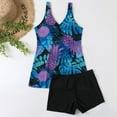 thumbnail image 6 of Modest Tankini Swimsuits for Women Two Piece Bathing Suits Floral Print Tank Top with Boyshorts, 6 of 7