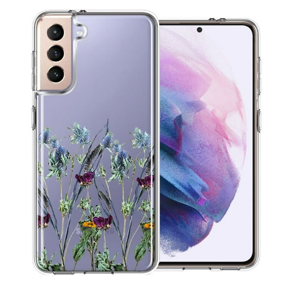 MUNDAZE For Samsung Galaxy S21 Plus Country Dried Flowers Design Double Layer Phone Case Cover