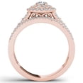 thumbnail image 3 of 1 Carat T.W. Diamond Double Halo 10kt Rose Gold Engagement Ring Set, 3 of 4