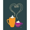 thumbnail image 3 of Woo, Teresa 12x14 Black Modern Framed Museum Art Print Titled - Latte Love, 3 of 5