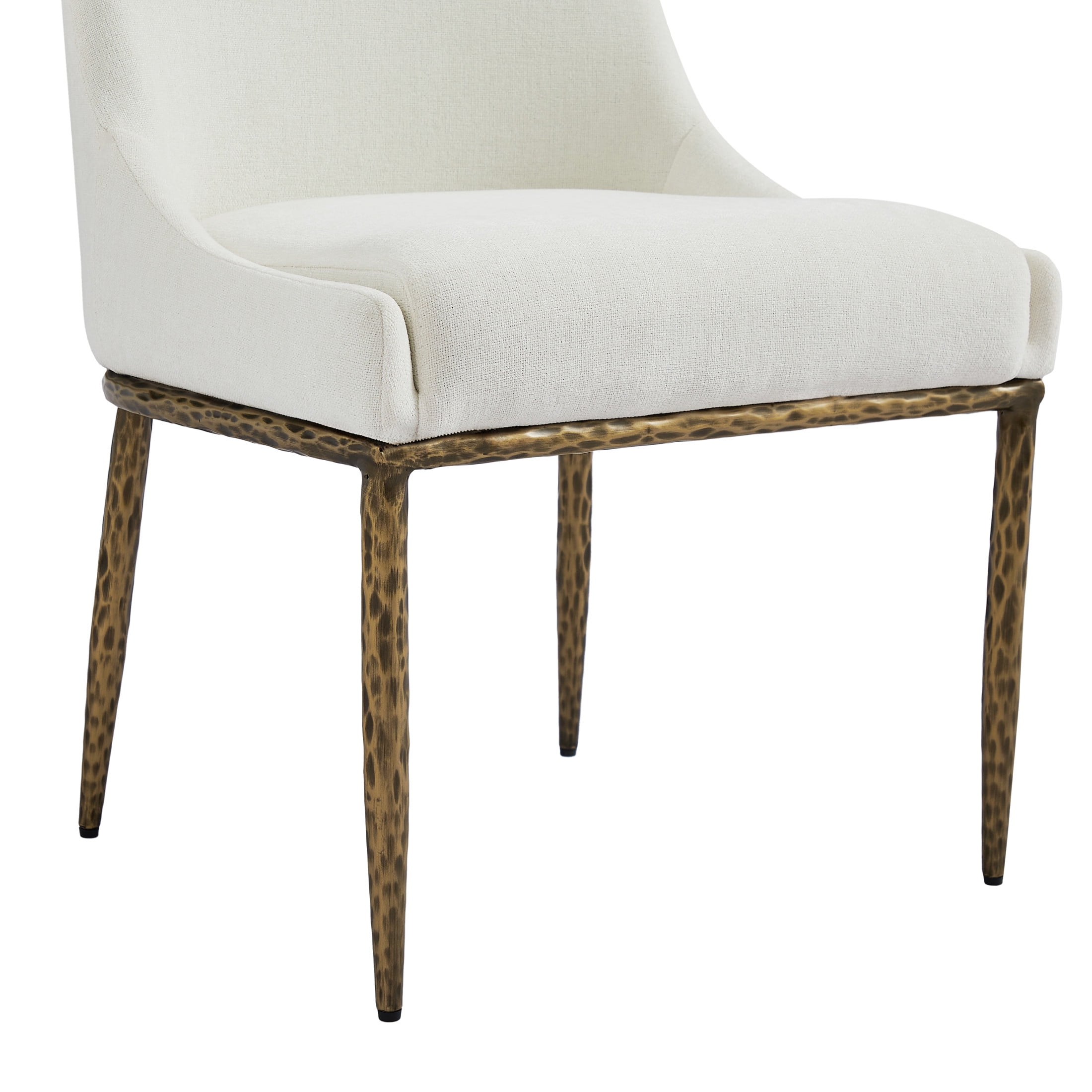 Christopher Knight Home Modern Dining Set for 6, Marble Top Table with Armless Chairs, Metal Legs, Forged Brass