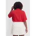 thumbnail image 4 of Women's Plus Size Solid Short Sleeve Button Front Shirt, 4 of 4