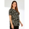 thumbnail image 2 of Jessica London Women's Plus Size Stretch Cotton Cuff Tee, 2 of 6