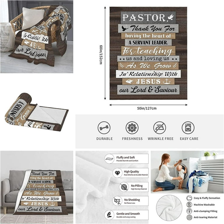 Pastor Appreciation Gifts Pastor Gifts for Men Unique Pastor Gifts Fathers  Day Blanket for Men Gifts for Pastor Christian Gifts for Men Religious