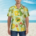 thumbnail image 2 of Bingfone Men's Short Sleeve Button Down Shirts Hawaiian Cartoon Dinosaurs Printed Beach Shirt, 2 of 7