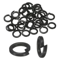 Uxcell 50-Pack Spring Lock Washer, M6 Stainless Steel Electroplating Black Coating Elastic Gasket Screw Fasteners