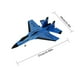 thumbnail image 3 of Avión de juguete 2.4G Control remoto Avión volador Niños EPP Avión recargable, Azul, con caja de paquete Inevent FN000222-03B, 3 of 7