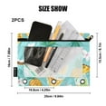 thumbnail image 3 of Pineapple Flower Coconut Drink 2 Pack Pencil Pouch for 3 Ring Binder Smooth Zipper Folders with Pockets Clear Window Pencil Case, 3 of 6