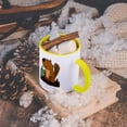 thumbnail image 5 of 3dRose, Cool Funny Beaver Drinking Beer Cartoon, 11oz Two-Tone Yellow Mug, 5 of 7