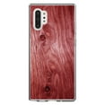 thumbnail image 1 of DistinctInk Clear Shockproof Hybrid Case for Galaxy Note 10 PLUS (6.8" Screen) - TPU Bumper, Acrylic Back, Tempered Glass Screen Protector - Dark Red Weathered Wood Grain Print - Printed Wood Image, 1 of 1