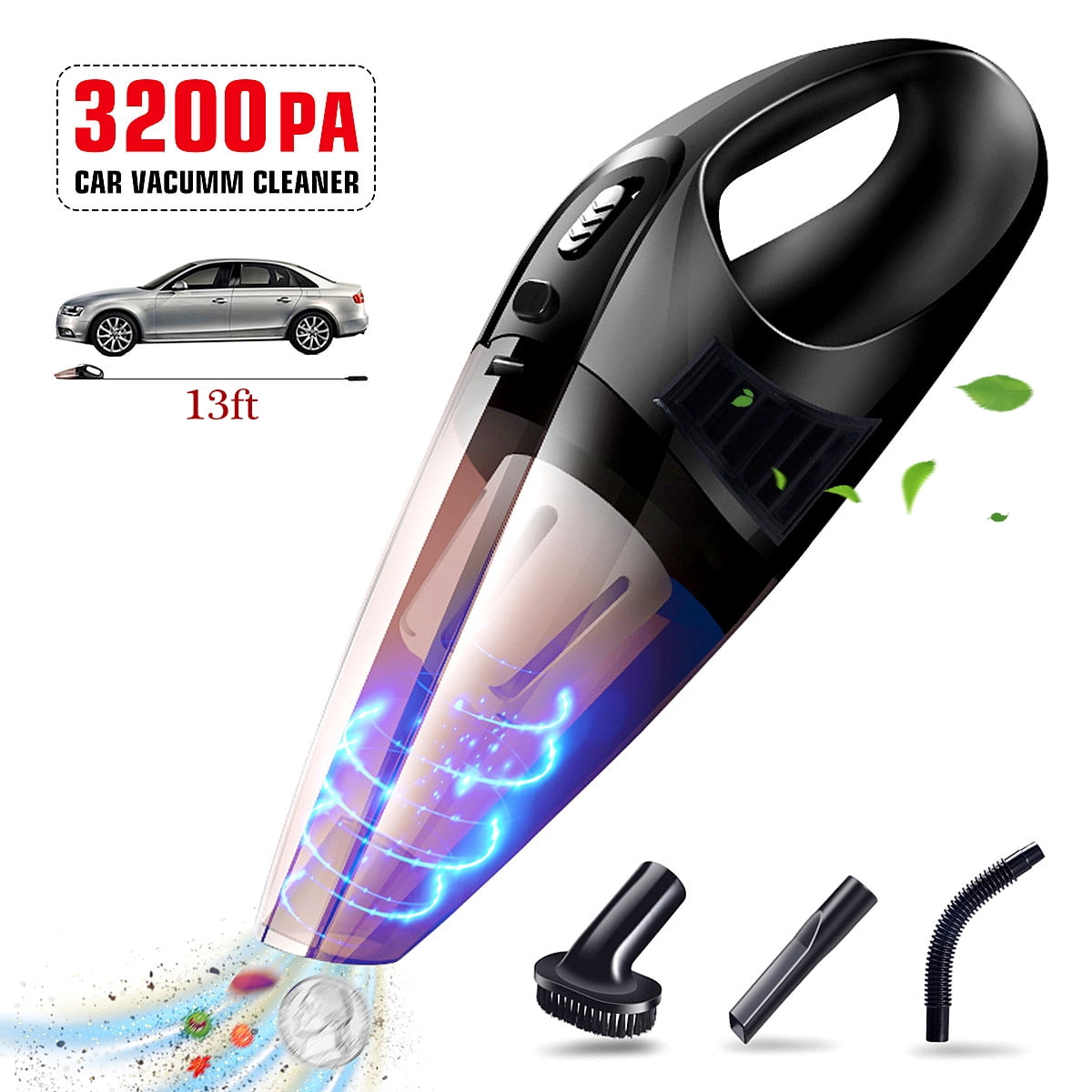 Portable  Rechargeable Car Vacuum Cleaner Auto Wet & Dry Cordless HEPA 
