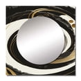 thumbnail image 2 of Designart "Metallic Swirling Blend II" Modern Square Mirror For Wall Decor - Large Black Square Printed Wall Mirror Art - Square Modern Mirror - Wall Mounted Square Large Mirror, 2 of 5