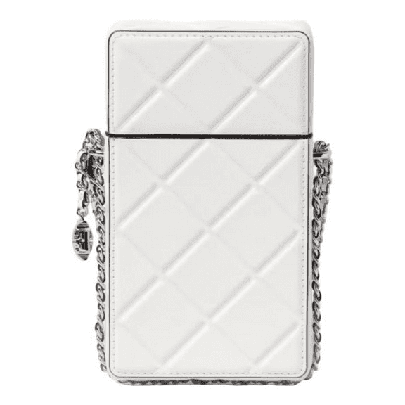 Tory Burch Women's Fleming Phone Crossbody Bag, Blanc