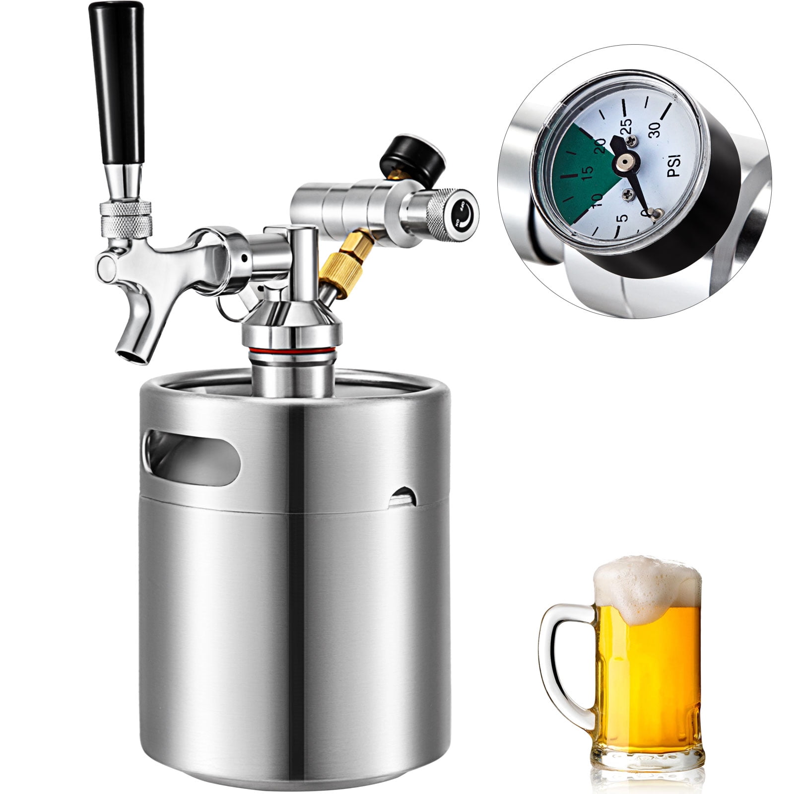 5L Mini Party Keg Draft Beer Tap Dispenser Portable Home Brew Bar Germany made 