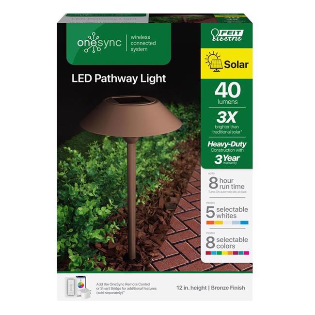 Feit Electric 3010285 40 watt LED OneSync Bronze Solar Powered Pathway