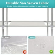 Portable Closet Storage Organizer Clothes Wardrobe Shoe Clothing Rack Shelf Dustproof Non-woven Fabric, Quick and Easy to Assemble