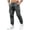 Gray, variant on MXALUOB Men's Cargo Joggers Drawstring Cuffed Ankle Elastic Waist Pants with Multi Pockets Regular Fit Solid Color Pull On Trousers