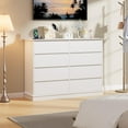 thumbnail image 4 of Ataucjin 8 Drawer Dresser for Bedroom, Chest of Drawers with Deep Drawers, Large Double Dresser for Closet with Wide Top, Horizontal Wooden Dresser for Living Room, Hallway, Kids Room, 4 of 9