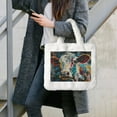 thumbnail image 7 of Yiaed Colorful Graffiti Cow Print Fluffy Shoulder Bag Plush Bags Women Ladies Tote Bag Fluffy White Furry Purse Handbag for Autumn and Winter, 7 of 7