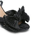 thumbnail image 2 of DREAM PAIRS - Sandalias de tacón con nudo de lazo para mujer, tacón alto y grueso, puntera abierta, correa al tobillo, para boda, fiesta nupcial, 2 of 5