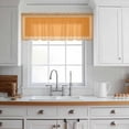 thumbnail image 3 of Orange Greek Key Valance Curtains for Kitchen/Living Room/Bathroom/Bedroom Window, Rod Pocket Small Topper Half Short Window Curtains Voile Sheer Scarf, White Greece Ancient Farmhouse Geo 60"x18", 3 of 8