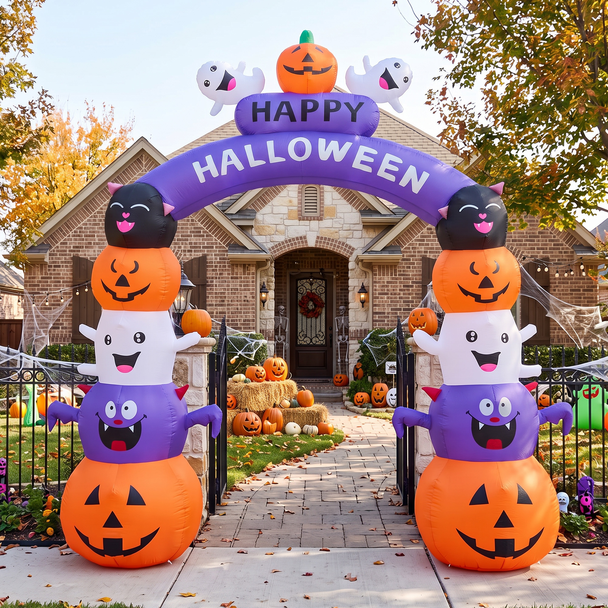 GVDV 8 Ft Halloween Inflatable Archway, Outdoor Decoration photo 2