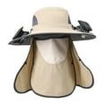 thumbnail image 4 of Sombrero de ventilador Jinwen para hombre y mujer con protección solar caqui, 4 of 8