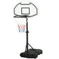 thumbnail image 3 of Aosom Poolside Basketball Hoop Stand Portable Basketball System Goal,  Adjustable Height 3'-4', 30" Backboard, 3 of 10