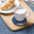 thumbnail image 5 of GZHJMY Christmas Snowflake Round Coaster, 4 Pcs Heat Resistant Absorbent Drink Coaster for Kitchen Bar Cafe Decor, 5 of 7