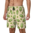 thumbnail image 2 of Daiia Kiwi Ice Cream Mens Swim Trunks Swim Shorts Quick Dry Swim Shorts with Mesh Lining Pockets-X-Large, 2 of 9
