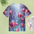 thumbnail image 5 of Tulip T-Shirts Casual T-Shirt Short Sleeve Women Trendy Tshirt Beach Custom Tops, 5 of 5