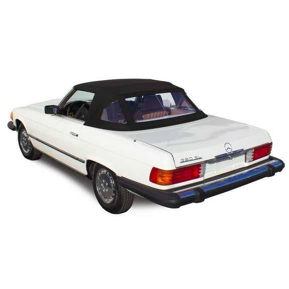 Sierra Auto Tops Convertible Top Replacement for Mercedes 1972-1989 SL Series (R107), Stayfast Canvas, Black