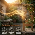 thumbnail image 6 of Rusty Metal Garden Stake, 2D 14.18 inches Garden Column Rust Steel Statue, Modern Garden Sculpture, Metal Patio Landscape Decor, Art Column for Lawn, Porch, Backyard Decoration, Style I, 6 of 9