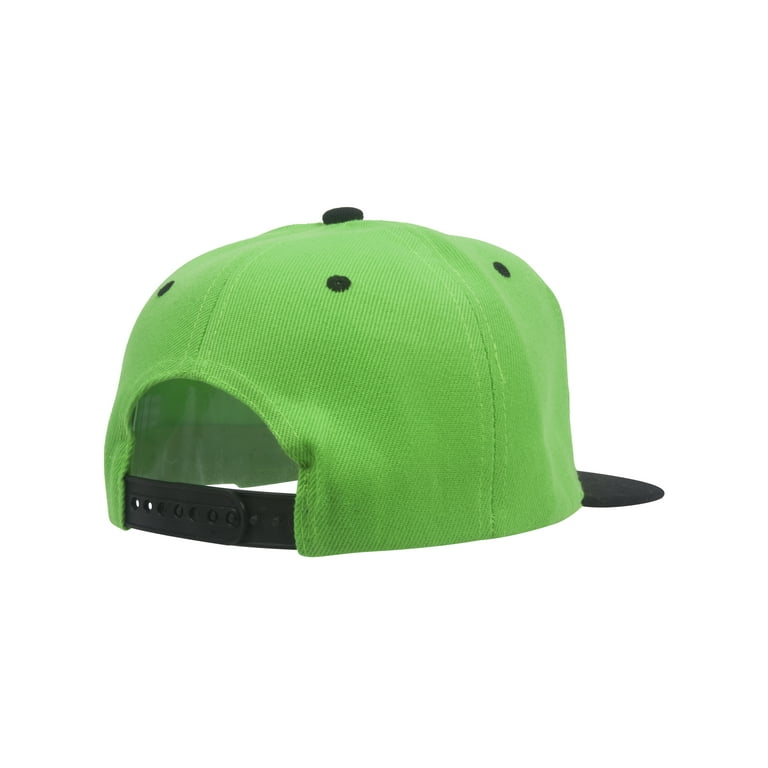 Top Headwear Flat Bill Adjustable Snapback Cap - Green/Black, Men's, Size: One Size