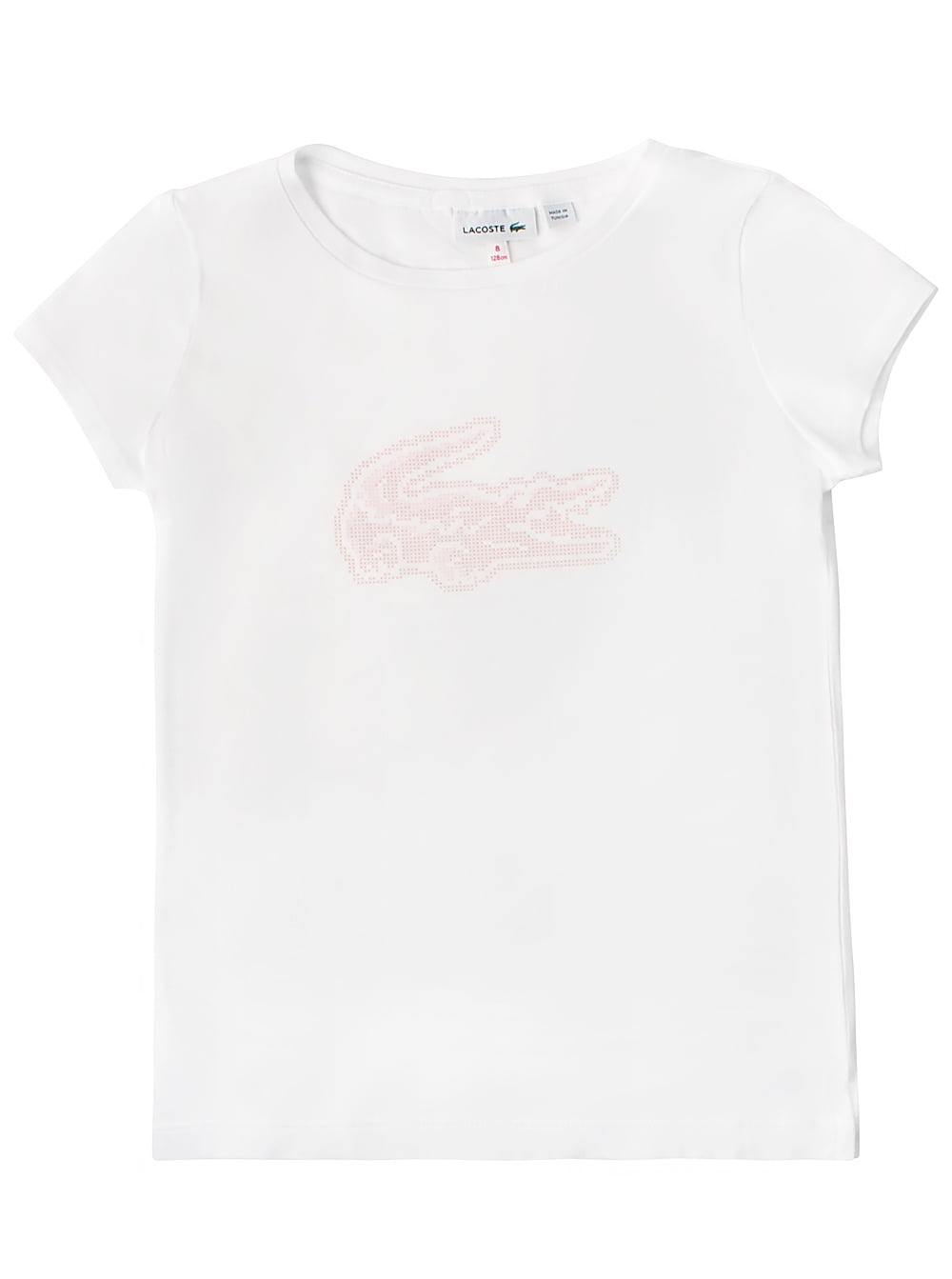 udløb Sociale Studier brugerdefinerede Lacoste Kids Needlepoint Croc Graphic T-Shirt in White - Walmart.com