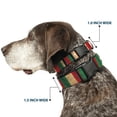 thumbnail image 2 of Buckle-Down Pet Collar, Dog Collar Plastic Buckle, Italy Flag Continuous Vintage, 13 to 17 Inches 1.5 Inch Wide, 2 of 8