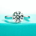 thumbnail image 2 of AnuClub Moissanite Engagement Rings 2/3CT D Color VVS1 925 Sterling Silver Moissanite Invisible Setting Wedding Promise Ring for Women with Certificate, 2 of 7