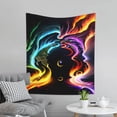 thumbnail image 3 of ZNDUO Colorful Neon Swirls Woman Art Pattern Wall Tapestry, Tapestries for Living Room Bedroom Dorm Classroom Office Decor 60x51 Inch, 3 of 8