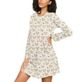 thumbnail image 3 of joogoo Cute Bears Bows Women's Long Sleeve Nightgown Sleepwear L, 3 of 8