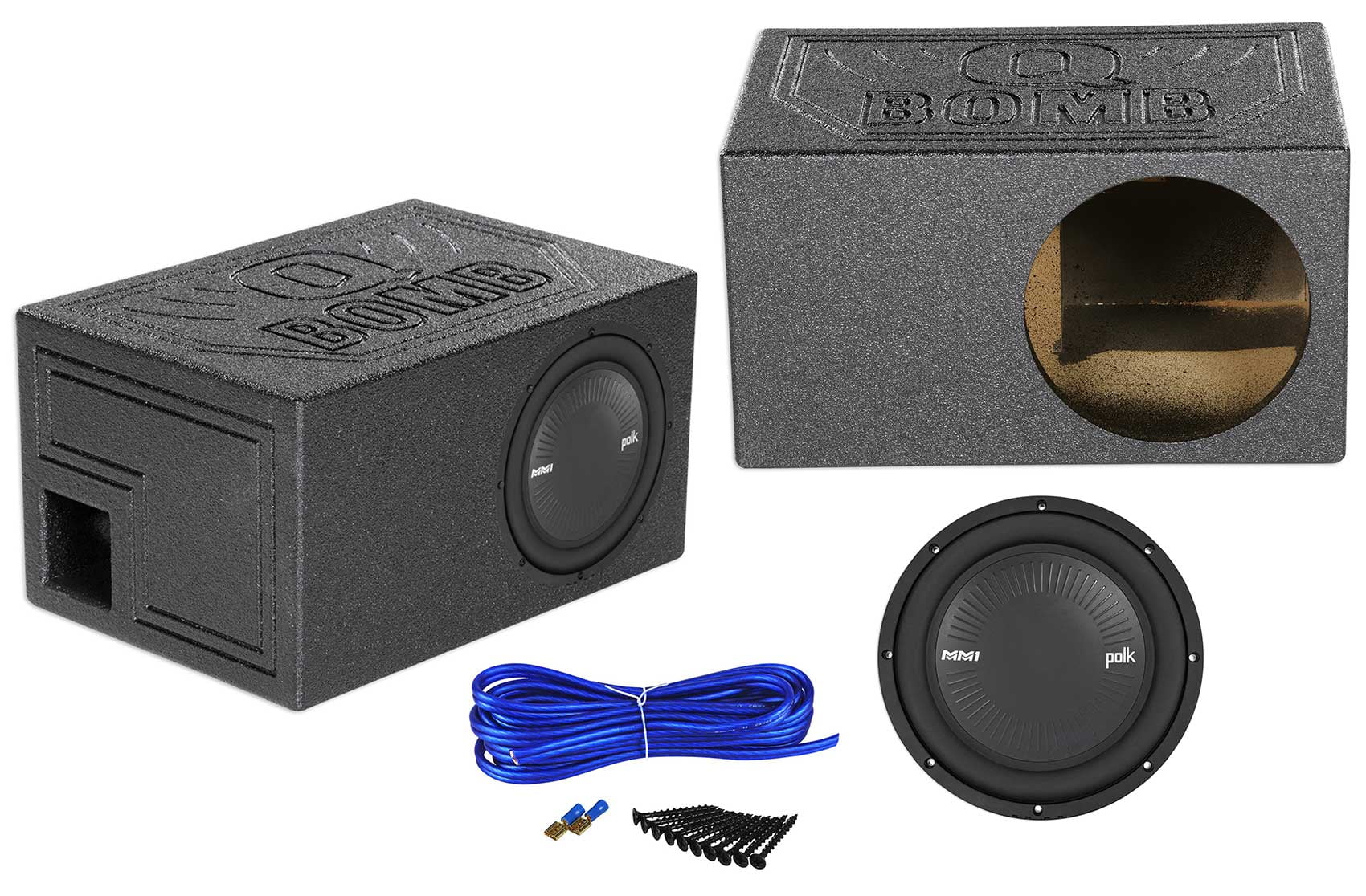 Polk Audio MM1042SVC 10” 1200w SVC Car Audio Subwoofer+Vented Sub Box