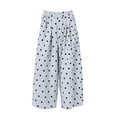 thumbnail image 2 of acuever Women's Polka Dot Wide Leg Pants - High Waisted Loose Fit Casual Trousers All-Match Women's Pants, 2 of 6