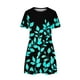 thumbnail image 5 of Vestidos de Verano de Mujer Cuello Redondo Manga Corta Impreso, Ligero Y Cómodo Vestidos Casuales para Mujeres, 5 of 8