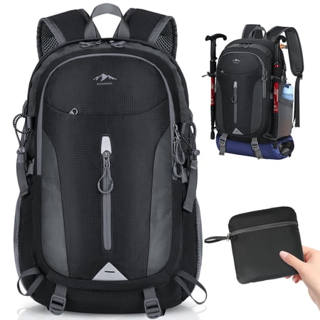 RAINSMORE Hiking Backpack 40L Lightweight Backpack Packable Backpack Water Resistant Hiking Daypacks Hiking Bag Men Women for Camping Climbing Travel Sport BE24