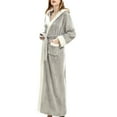 thumbnail image 2 of JANDEL Women's Pajamas Bathrobe Thick Section Autumn And Winter Plus Long Fashion Plus Velvet Robe Flannel, 2 of 9